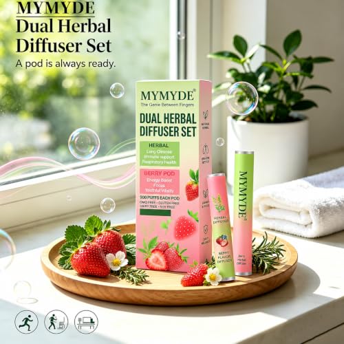 Mullein Mint Fragrance Stick - Natural Thyme Scent for Relaxation - Green - 1200 Uses