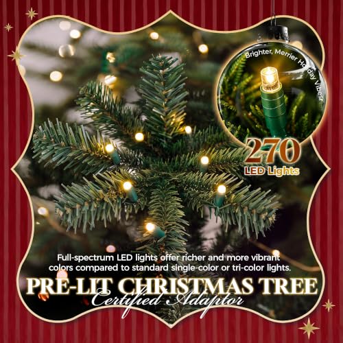 6ft Prelit Christmas Tree with Multi-Color RGBW Lights & App Control - Green