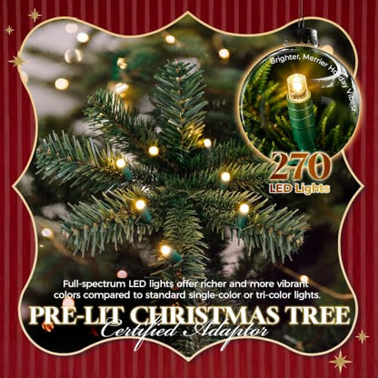 6ft Prelit Christmas Tree with Multi-Color RGBW Lights & App Control - Green