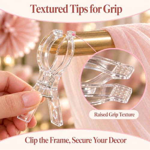 Clear Balloon Arch Clips 3.54 Inch Pack for Decorations No Tape or Glue