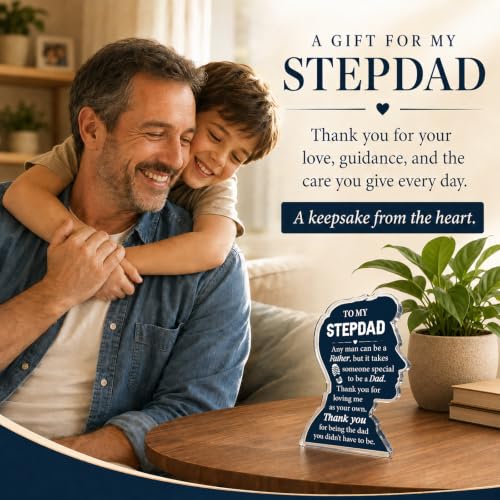 Stepdad Gift Plaque from Daughter Son Christmas Birthday Appreciation