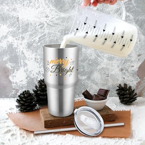8 Pack 30oz Stainless Steel Insulated Tumblers with Lids & Straws - Double Wall Travel Coffee Cups for DIY Gifts