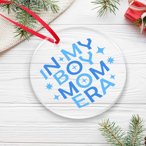 Boy Mom Ornament Gift for Mothers Pregnancy Christmas Decoration - For Boy Mom