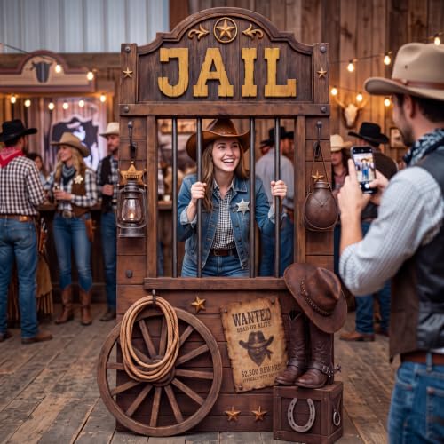 Life Size Jail Theme Cardboard Cutout Standee for Western Party Decor