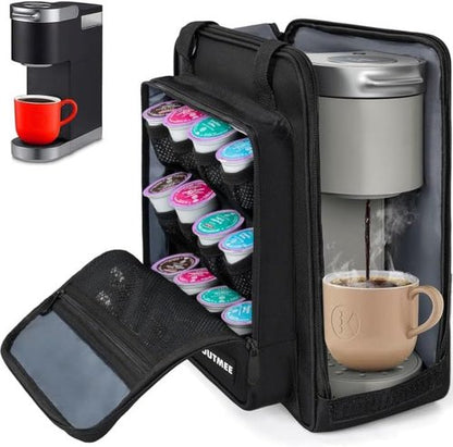 Keurig Coffee Maker Carrying Bag - Portable Storage Tote with Extra Pockets for K-Mini & K-Mini Plus