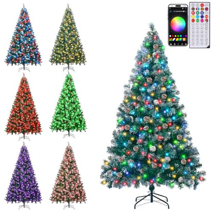 6 FT Pre-Lit Artificial Christmas Tree with 250 LED Smart RGB Lights - App & Remote Control