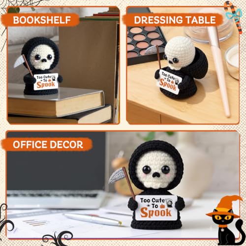Mini Gothic Grim Reaper Halloween Decor - Cute Spooky Desk Ornament