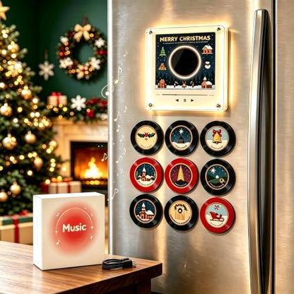 Jingle Vinyl Player Fridge Magnet Music Box Set-A