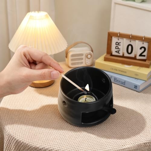 Ceramic Oil Burner and Wax Warmer - Dual-Use Tealight Candle Holder
