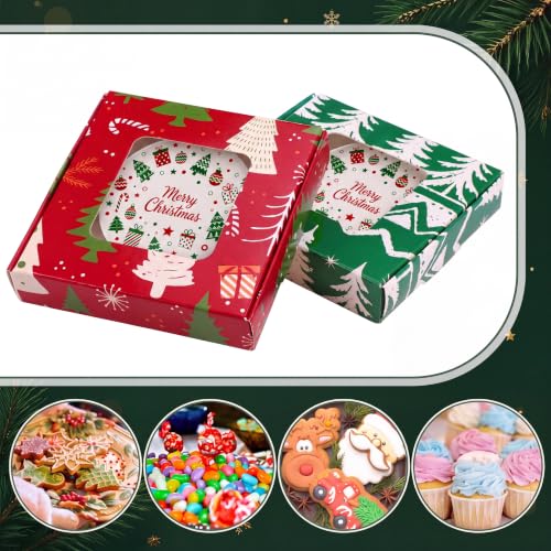 Gersoniel Christmas Sublimation Ornament Gift Boxes - Lime Green Red Set of 30