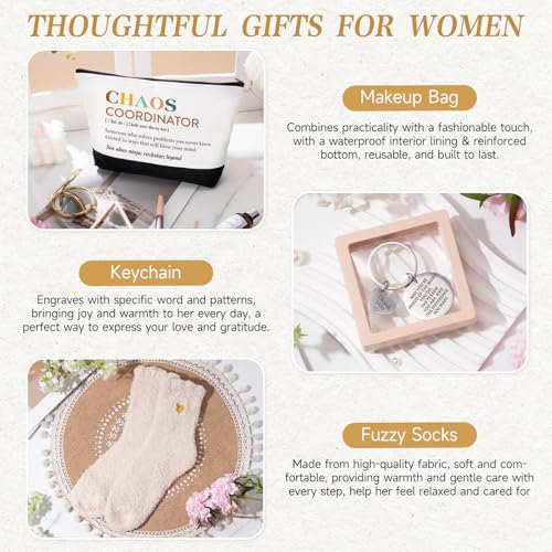 Chaos Coordinator Gifts for Women - 16oz Glass Cup & Tote Bag - Thank You Gift for Mom, Teacher, Boss, Nurse - Variation: Chaos