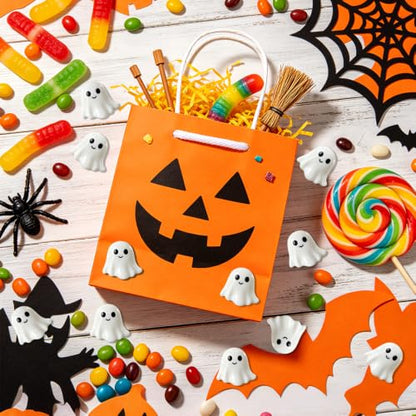 Halloween Resin Ghost Charms - Mini Flatback Decorations for Crafts & Party Favors