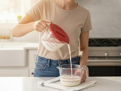 Auralite 8-Cup Borosilicate Glass Measuring Cup - 2 Quart with Lid for Accurate Liquid Measurement