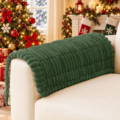 Dog Couch Cover Washable Plush Sofa Protector - Dark Green 27.6x27.6"