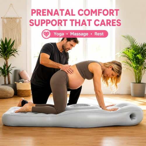 Inflatable Pregnancy Sleep Pillow for Stomach Sleeping Pink - Maternity Support