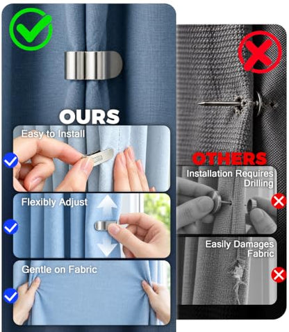 8 Pairs Magnetic Curtain Clips for No-Drill Curtain Holders - Variation of THIS listing
