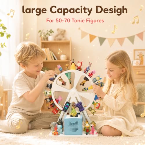Ferris Wheel Tonies Box Organizer Shelf 360° Rotating Magnetic Storage