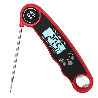 Skiennix Digital Meat Thermometer - Instant Read Waterproof Probe with Backlit Display | Perfect for Grill, BBQ, Steak, Chicken, Burgers