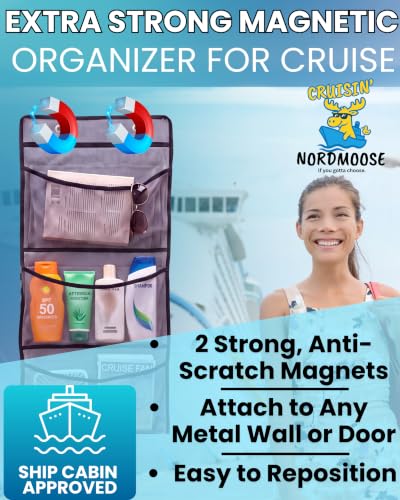 Gray Magnetic Cruise Organizer with Large Pockets - 51x13 Inches