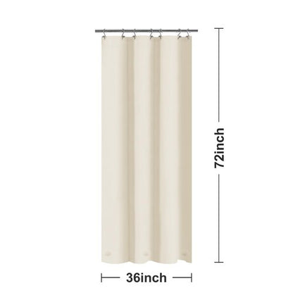 Barossa Design Beige Stall Shower Curtain Liner 36" W x 72" H - Waterproof PEVA Plastic Shower Liner for Small Bathroom Stall, Lightweight Bath Curtain with 3 Magnets & Metal Grommets - Beige