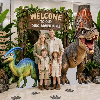 1Ft Dinosaur Cardboard Cutout - T-Rex Standup for Birthday Parties & Events - Mini Size