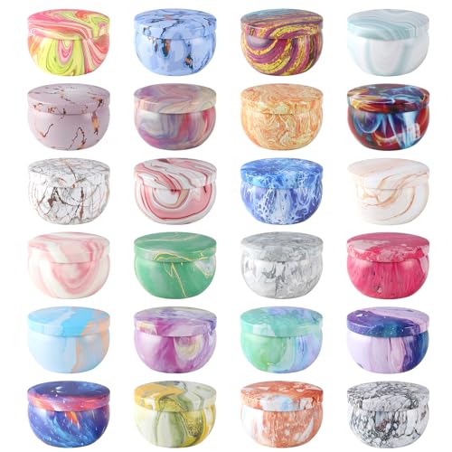 Scented Candle Gift Set 24 Pack - Soy Wax Travel Tin Candles for Home & Gifts - 24 Colors