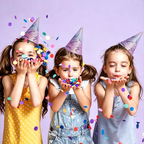 12 Pcs Kpop Party Hats with Demon Lightning Energy Pattern Purple Birthday Decorations