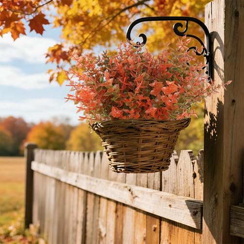 Artificial Fall Mums Flowers 12-Pack UV Resistant Outdoor Faux Plants