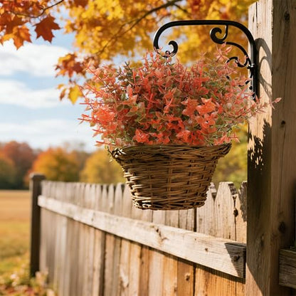 Artificial Fall Mums Flowers 12-Pack UV Resistant Outdoor Faux Plants