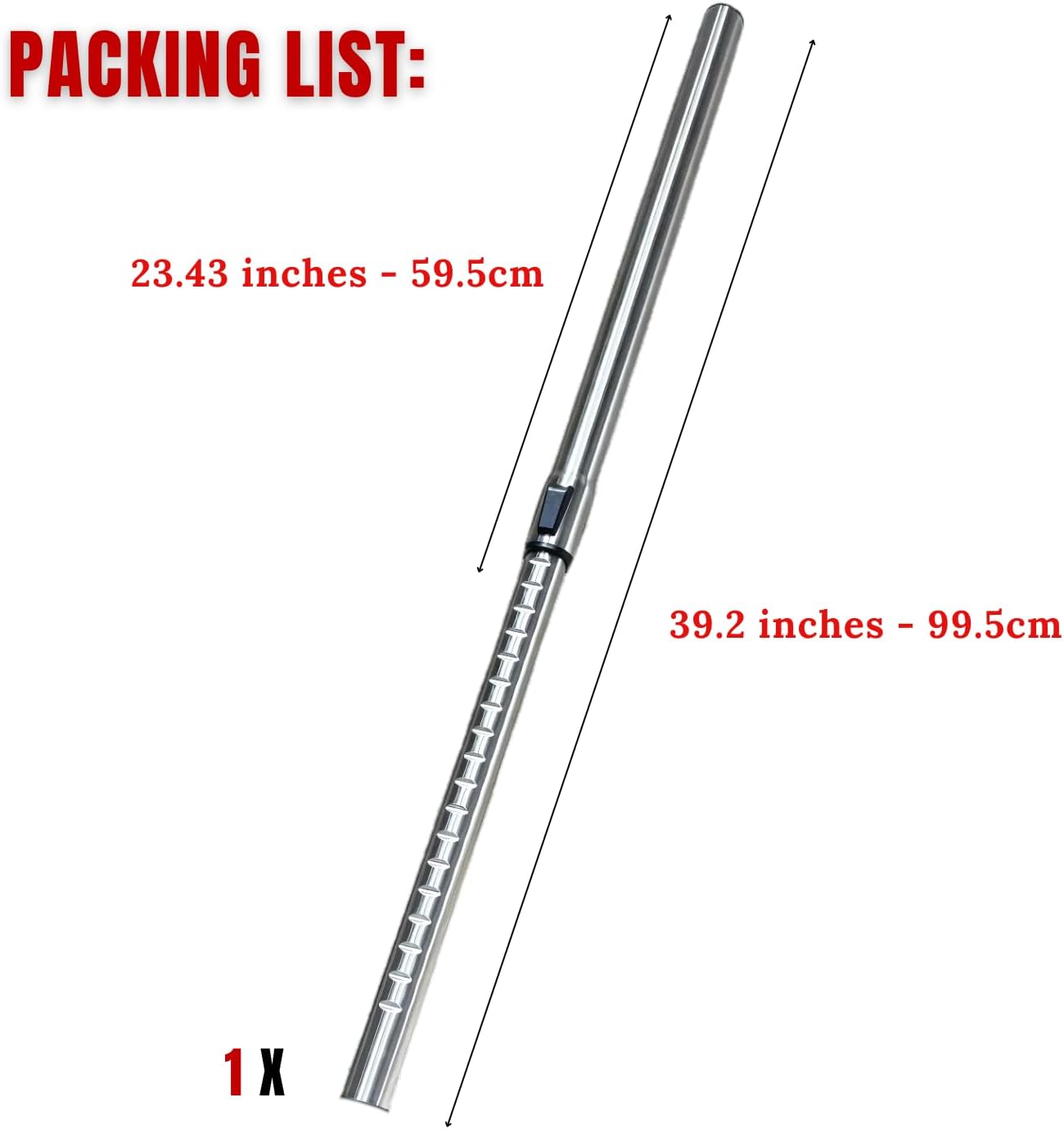 Stainless Steel Vacuum Extension Wand by [Brand Name] - 1.25 Inch Compatible with 32mm Accessories