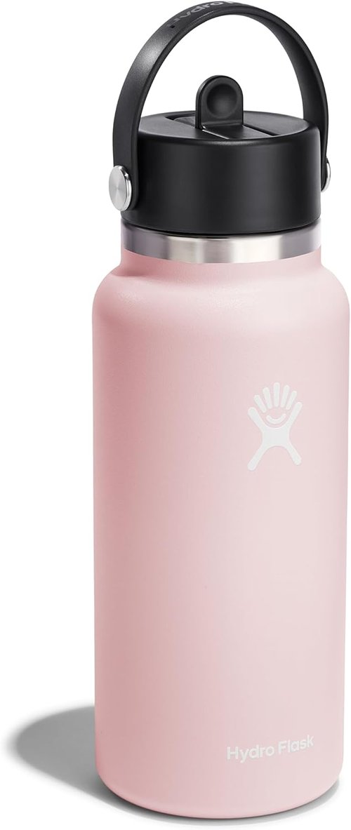 Hydro Flask 32 Oz Wide Mouth Water Bottle - Flex Straw Cap in Trillium Color