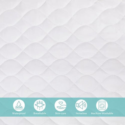 American Baby Company Waterproof Fitted Pack and Play Mattress Protector 39" x 27" - Quilted, Noiseless, Ultra-Soft & Breathable Playpen and Pack n Play Mattress Cover