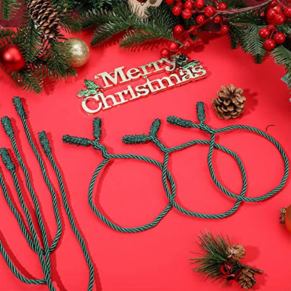 Green Christmas Garland Ties - 8 Pack 20 Inch Holiday Twist Ties