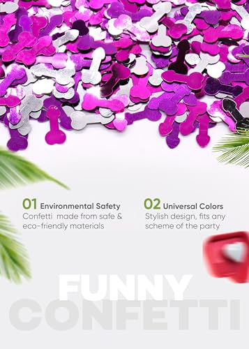 10 Penis Straws with Confetti - Bachelorette Party Drink Favors