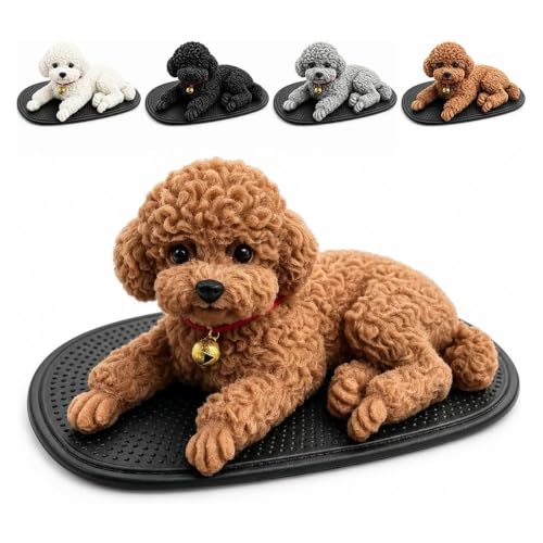 Silicone Dog Dashboard Decoration for Car - Teddy Puppy Figurine (#C)