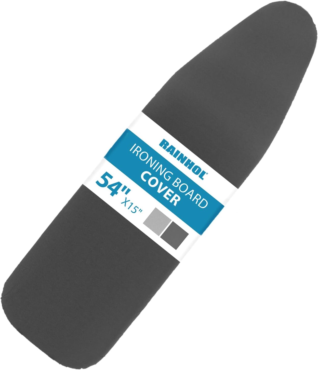 RAINHOL Iron Board Cover - Extra Thick, Scorch & Stain Resistant, Elastic Edge | Standard Size 15"x54", Black