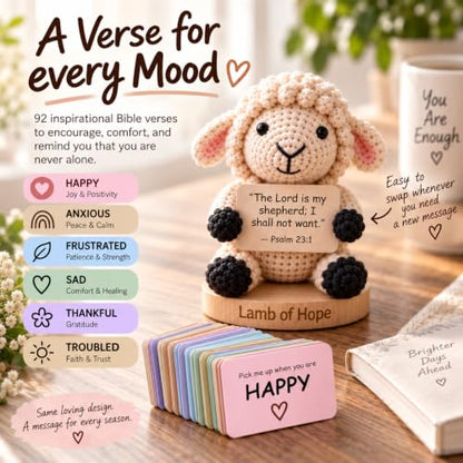 Christian Bible Verse Signs Crochet Decor Gift - Religious Affirmation for Home & Office