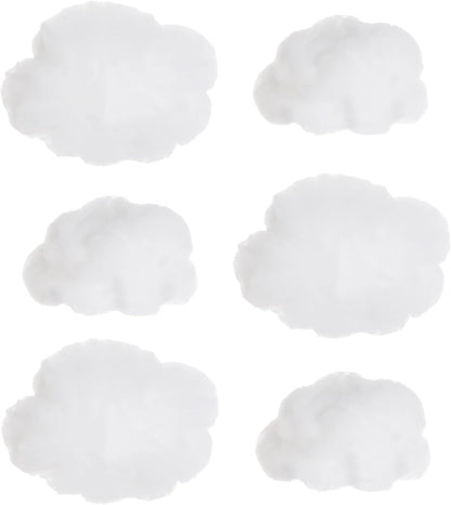 Tiggell 6 Pieces Artificial 3D Cloud Props - Imitation Hanging Ornaments for DIY Room Decor
