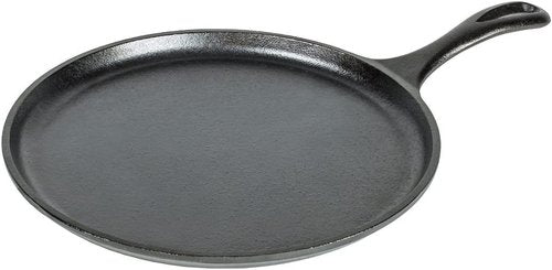 Lodge Cast Iron Griddle - Durable Non-Stick Cooking Surface | 10.5" | Black/Red