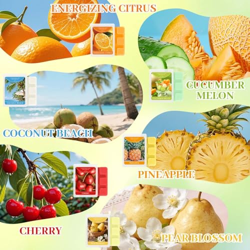 Soy Wax Melts Set - 6 Scents for Wax Warmers - Yellow Variation