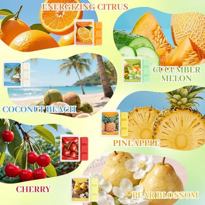 Soy Wax Melts Set - 6 Scents for Wax Warmers - Yellow Variation