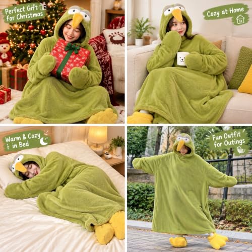 Wearable Kiwi Bird Blanket Hoodie Medium - Cosy Adult & Kids Oversized Bird Onesie