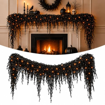 Halloween Spooky Vine Lights Garland for Mantel Door & Window - 3.3ft