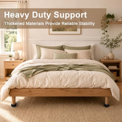 Heavy Duty Adjustable Furniture Risers - Stackable Bed Risers Black 4 Pack