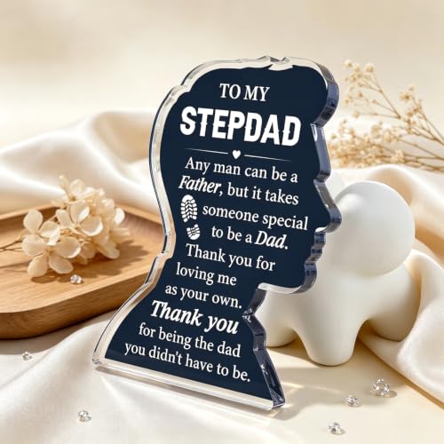 Stepdad Gift Plaque from Daughter Son Christmas Birthday Appreciation