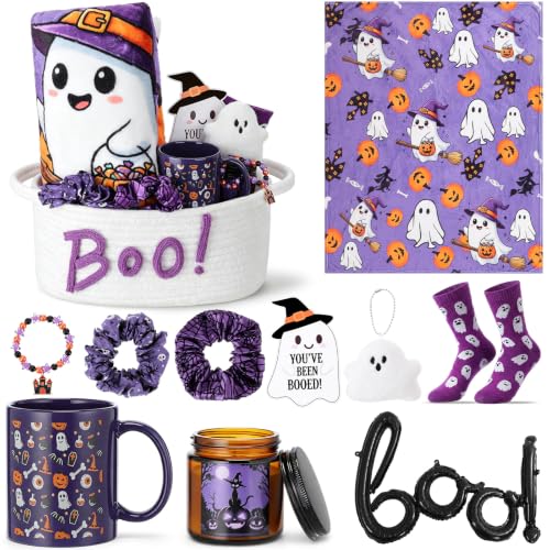 Suclain Halloween Boo Basket Gift Set for Women - Purple