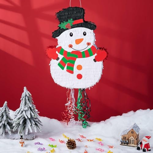 Snowman Piñata for Christmas Party Decorations & Games - 16.5 Inch