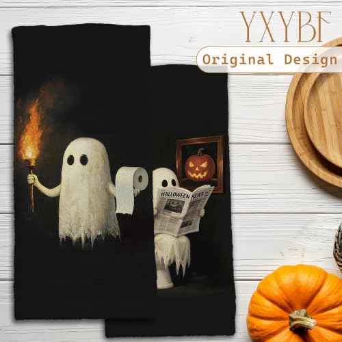 Funny Halloween Ghost Hand Towels Set of 2 - 16x24in Decoration