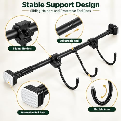 Adjustable Garland Hanger for Door Frame No Hardware, Extends 31.5-94.5 Inches, Holds 20 Lbs, Damage-Free Christmas Halloween Decor — B / S (31.5-39.4in)