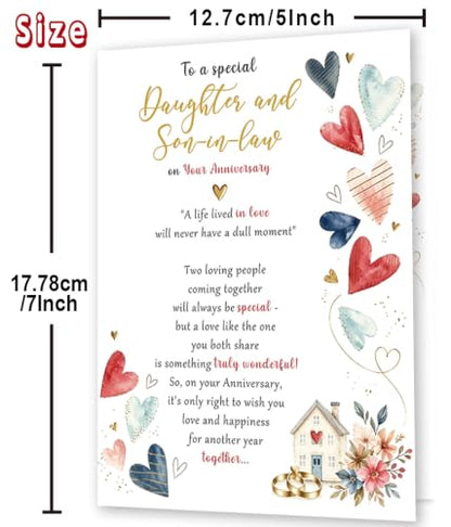 Anniversary Card for Daughter and Son-in-Law YYC-414 Wedding Gift